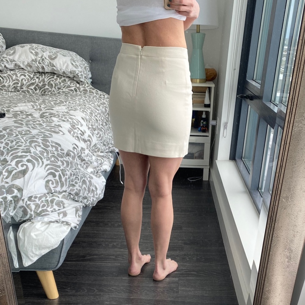 Cream JCrew wool skirt - Picture 2 of 5